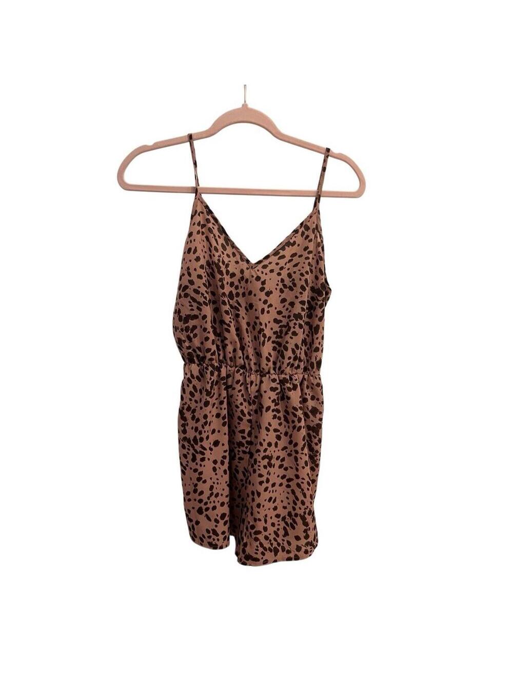 NWOT Leopard print romper, women’s size S